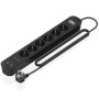 Comprar Regleta con Interruptor Aisens ASPS-2A2C17-BK/ 6 Tomas de Corriente/ 2 USB - 2 USB Tipo-C/ Cable 1.4m/ Negro - Ganga Ele