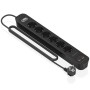 Comprar Regleta con Interruptor Aisens ASPS-2A2C17-BK/ 6 Tomas de Corriente/ 2 USB - 2 USB Tipo-C/ Cable 1.4m/ Negro - Ganga Ele