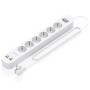Comprar Regleta con Interruptor Aisens ASPS-2A2C16-W/ 6 Tomas de Corriente/ 2 USB - 2 USB Tipo-C/ Cable 1.4m/ Blanco - Ganga Ele