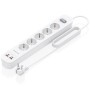 Comprar Regleta con Interruptor Aisens ASPS-2A2C14-W/ 5 Tomas de Corriente/ 2 USB - 2 USB Tipo-C/ Cable 1.4m/ Blanco - Ganga Ele