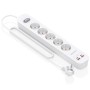 Comprar Regleta con Interruptor Aisens ASPS-2A2C14-W/ 5 Tomas de Corriente/ 2 USB - 2 USB Tipo-C/ Cable 1.4m/ Blanco - Ganga Ele