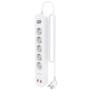 Comprar Regleta con Interruptor Aisens ASPS-2A2C14-W/ 5 Tomas de Corriente/ 2 USB - 2 USB Tipo-C/ Cable 1.4m/ Blanco - Ganga Ele