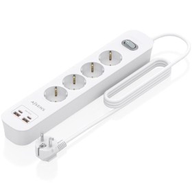 Comprar Regleta con Interruptor Aisens ASPS-2A2C12-W/ 4 Tomas de Corriente/ 2 USB - 2 USB Tipo-C/ Cable 1.4m/ Blanco - Ganga Ele