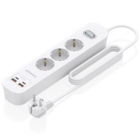 Comprar Regleta con Interruptor Aisens ASPS-2A2C10-W/ 3 Tomas de Corriente/ 2 USB - 2 USB Tipo-C/ Cable 1.4m/ Blanco - Ganga Ele