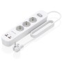 Comprar Regleta con Interruptor Aisens ASPS-2A2C10-W/ 3 Tomas de Corriente/ 2 USB - 2 USB Tipo-C/ Cable 1.4m/ Blanco - Ganga Ele