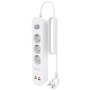 Comprar Regleta con Interruptor Aisens ASPS-2A2C10-W/ 3 Tomas de Corriente/ 2 USB - 2 USB Tipo-C/ Cable 1.4m/ Blanco - Ganga Ele