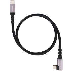 Comprar Cable USB 3.2 Tipo-C Acodado Nanocable 10.01.4700/ USB Tipo-C Macho - USB Tipo-C Macho/ Hasta 100W/ 10Gbps/ 50cm/ Negro 