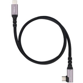 Comprar Cable USB 3.2 Tipo-C Acodado Nanocable 10.01.4701/ USB Tipo-C Macho - USB Tipo-C Macho/ Hasta 100W/ 10Gbps/ 1m/ Negro - 