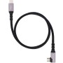 Comprar Cable USB 3.2 Tipo-C Acodado Nanocable 10.01.4702/ USB Tipo-C Macho - USB Tipo-C Macho/ Hasta 100W/ 10Gbps/ 2m/ Negro - 