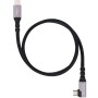 Comprar Cable USB 3.2 Tipo-C Acodado Nanocable 10.01.4703/ USB Tipo-C Macho - USB Tipo-C Macho/ Hasta 100W/ 10Gbps/ 3m/ Negro - 