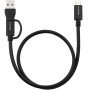 Comprar Cable USB 3.2 Tipo-C Nanocable 10.01.4800/ USB Tipo-C Macho/ USB Macho - USB Tipo-C Macho/ Hasta 60W/ 10Gbps/ 50cm/ Negr