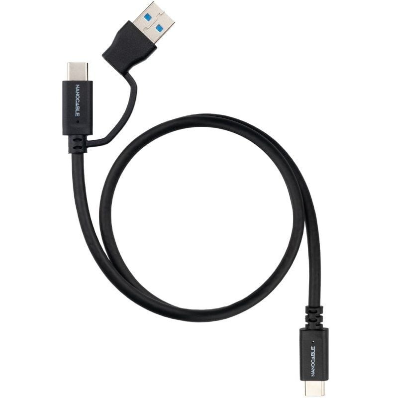 Comprar Cable USB 3.2 Tipo-C Nanocable 10.01.4803/ USB Tipo-C Macho/ USB Macho - USB Tipo-C Macho/ Hasta 60W/ 10Gbps/ 3m/ Negro 