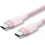 Comprar Cable USB 2.0 Tipo-C 5A Vention TRIPF/ USB Tipo-C Macho - USB Tipo-C Macho/ Hasta 240W/ 480Mbps/ 1m/ Rosa - Ganga Electr