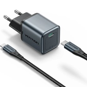 Comprar Cargador de Pared GaN Vention TZ-FEVH0-EU/ 1xUSB Tipo-C + Cable Lightning/ 20W - Ganga Electrónica