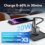 Comprar Cargador de Pared GaN Vention TZ-FEVH0-EU/ 1xUSB Tipo-C + Cable Lightning/ 20W - Ganga Electrónica