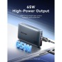 Comprar Cargador de Pared Universal GaN para Viaje Vention FCBH0/ 2xUSB Tipo-C/ 1x USB/ 65W - Ganga Electrónica