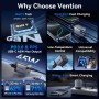 Comprar Cargador de Pared GaN Vention FCDH0-EU/ 2xUSB Tipo-C/ 45W - Ganga Electrónica