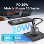 Comprar Cargador de Pared GaN Vention FEVH0-EU/ 1xUSB Tipo-C/ 20W - Ganga Electrónica