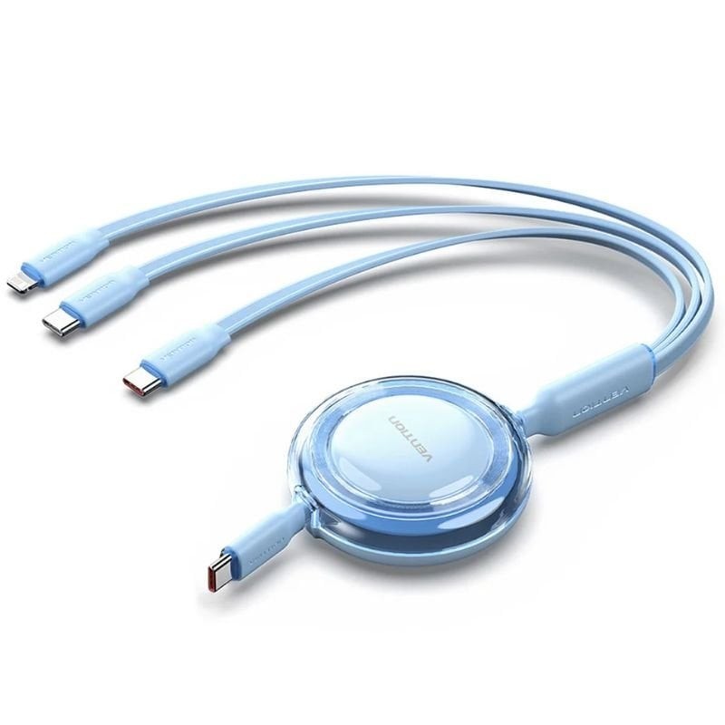 Comprar Cable USB Tipo-C 2.0 5A Vention TRJSBE/ USB Tipo-C Macho - 3x USB Tipo-C Macho/ Hasta 100W/ 480Mbps/ 1.1m/ Azul - Ganga 