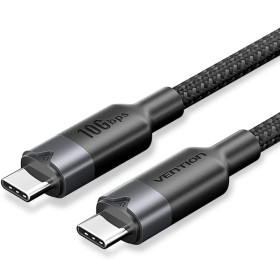 Comprar Cable USB 3.2 Tipo-C 5A Vention TRGBD/ USB Tipo-C Macho - USB Tipo-C Macho/ Hasta 100W/ 10Gbps/ 50cm/ Negro - Ganga Elec
