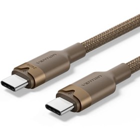 Comprar Cable USB 2.0 Tipo-C 5A Vention TRIJH/ USB Tipo-C Macho - USB Tipo-C Macho/ Hasta 240W/ 480Mbps/ 2m/ Dorado - Ganga Elec