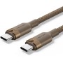 Comprar Cable USB 2.0 Tipo-C 5A Vention TRIJH/ USB Tipo-C Macho - USB Tipo-C Macho/ Hasta 240W/ 480Mbps/ 2m/ Dorado - Ganga Elec