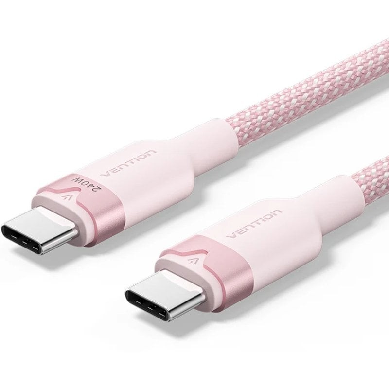 Comprar Cable USB 2.0 Tipo-C 5A Vention TRIPH/ USB Tipo-C Macho - USB Tipo-C Macho/ Hasta 240W/ 480Mbps/ 2m/ Rosa - Ganga Electr