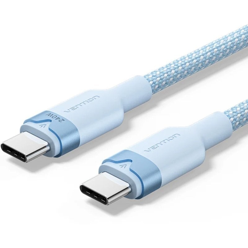 Comprar Cable USB 2.0 Tipo-C 5A Vention TRISH/ USB Tipo-C Macho - USB Tipo-C Macho/ Hasta 240W/ 480Mbps/ 2m/ Azul - Ganga Electr
