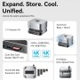 Comprar Docking para Mac Mini USB Tipo-C Vention THIHAG/ Ranura SSD M.2/ 4xUSB/ 1xUSB Tipo-C/ 1xDisplayPort 4K/ 1xLector Tarjeta