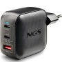Comprar Cargador de Pared GaN NGS BUD100WTINY 100W/ 2xUSB Tipo-C/ 1xUSB/ 100W - Ganga Electrónica