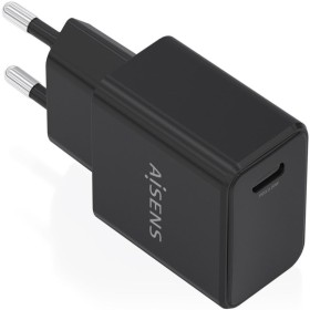 Comprar Cargador de Pared GaN Aisens A110-1024/ 1xUSB Tipo-C/ 20W/ Negro - Ganga Electrónica