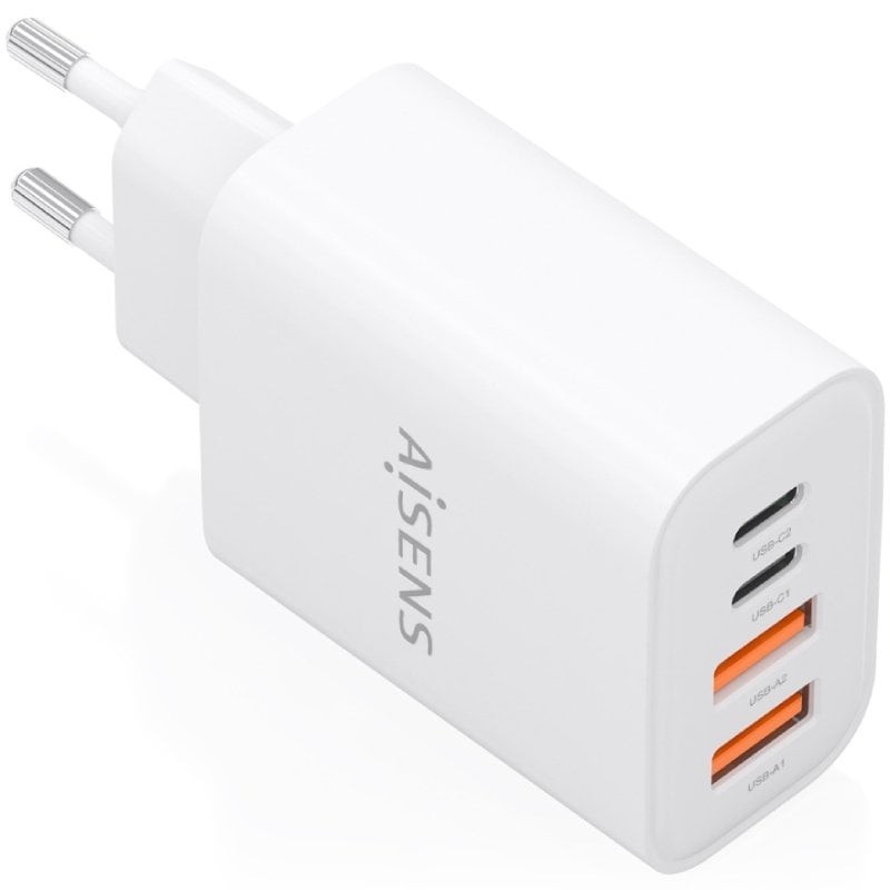 Comprar Cargador de Pared GaN Aisens A110-1027/ 2xUSB Tipo-C/ 2xUSB/ 32W/ Blanco - Ganga Electrónica