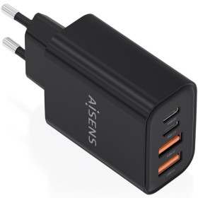 Comprar Cargador de Pared GaN Aisens A110-1028/ 2xUSB Tipo-C/ 2xUSB/ 32W/ Negro - Ganga Electrónica