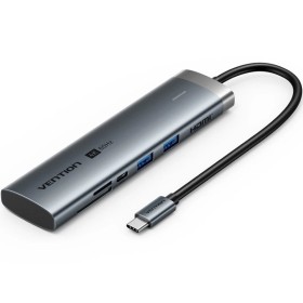 Comprar Docking USB Tipo-C Vention TPSHB/ 1xHDMI 4K/ 2xUSB/ 1xUSB Tipo-C/ 1xUSB Tipo-C PD/ 1xLector Tarjetas/ Gris - Ganga Elect
