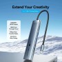 Comprar Docking USB Tipo-C Vention TPSHB/ 1xHDMI 4K/ 2xUSB/ 1xUSB Tipo-C/ 1xUSB Tipo-C PD/ 1xLector Tarjetas/ Gris - Ganga Elect