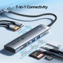 Comprar Docking USB Tipo-C Vention TPSHB/ 1xHDMI 4K/ 2xUSB/ 1xUSB Tipo-C/ 1xUSB Tipo-C PD/ 1xLector Tarjetas/ Gris - Ganga Elect