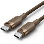 Comprar Cable USB 2.0 Tipo-C 3A Vention TRDJF/ USB Tipo-C Macho - USB Tipo-C Macho/ Hasta 60W/ 480Mbps/ 1m/ Oro Desierto - Ganga