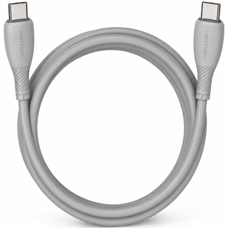 Comprar Cable USB 2.0 Tipo-C Vention TRVHF/ USB Tipo-C Macho - USB Tipo-C Macho/ Hasta 60W/ 480Mbps/ 1m/ Gris - Ganga Electrónic