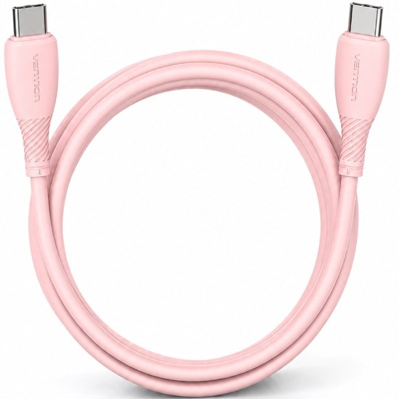 Comprar Cable USB 2.0 Tipo-C Vention TRVPF/ USB Tipo-C Macho - USB Tipo-C Macho/ Hasta 60W/ 480Mbps/ 1m/ Rosa - Ganga Electrónic