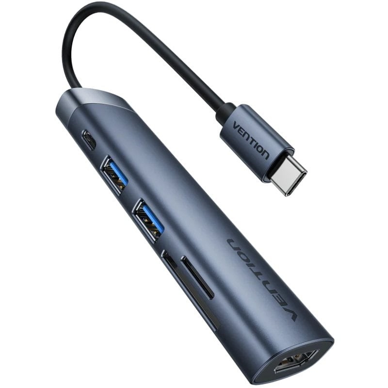 Comprar Docking USB Tipo-C Vention THJHB/ 1xHDMI 4K/ 2xUSB/ 1xUSB Tipo-C PD/ Gris - Ganga Electrónica