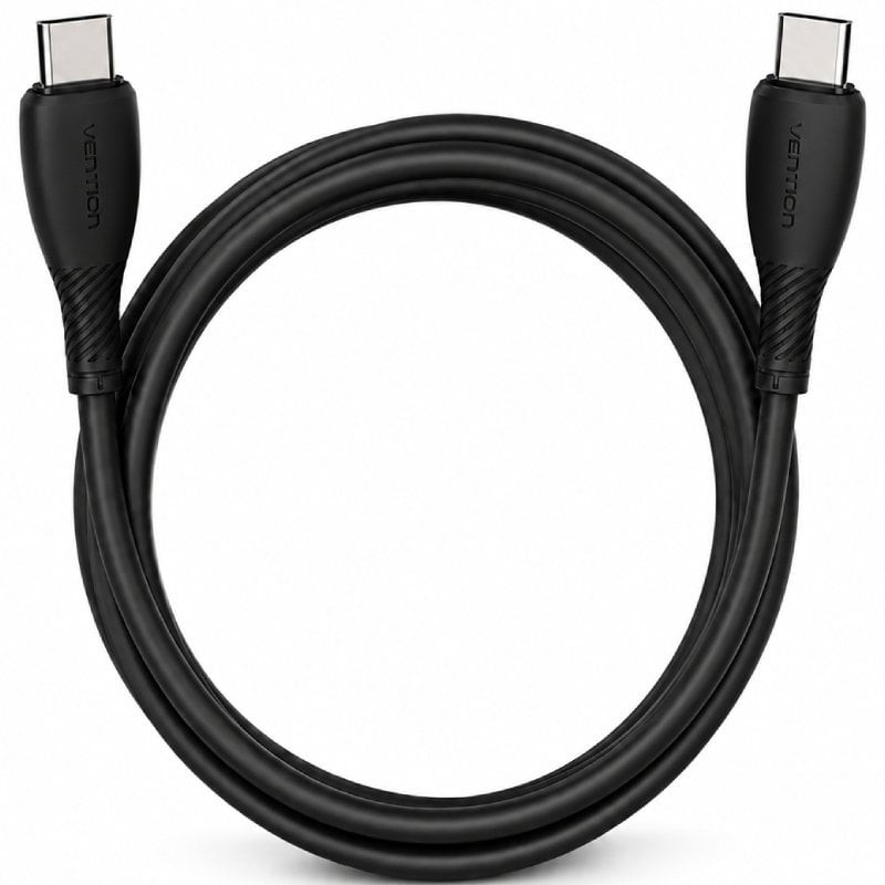 Comprar Cable USB 2.0 Tipo-C Vention TRVBF/ USB Tipo-C Macho - USB Tipo-C Macho/ Hasta 60W/ 480Mbps/ 1m/ Negro - Ganga Electróni