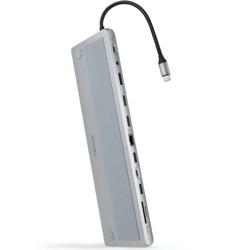 Comprar Docking Tipo-C Nanocable 10.16.1012/ 3xUSB/ 1xUSB Tipo-C/ 2xHDMI 4K/ 1xDisplayPort/ 1xRJ45/ 1xLector tarjetas/ 1xJack 3.