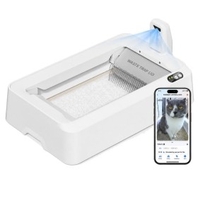 Comprar Arenero para Gatos Autolimpiable Petkit PuroBot Crystal Duo con Cubierta/ Control desde APP/ Blanco - Ganga Electrónica
