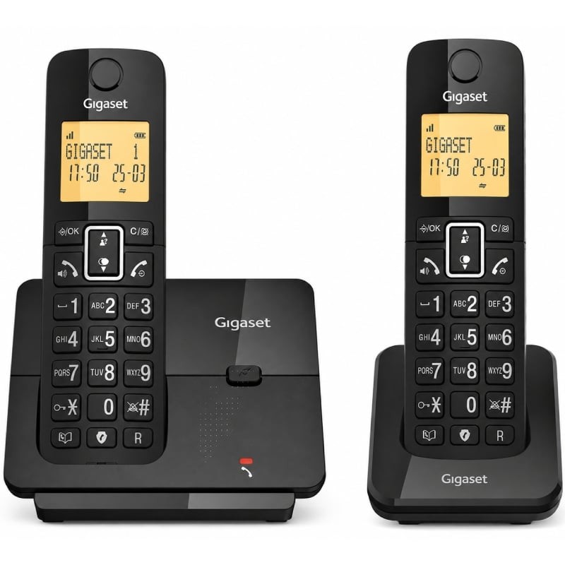 Comprar Teléfono Inalámbrico Gigaset Essential 300 DUO/ Negro - Ganga Electrónica