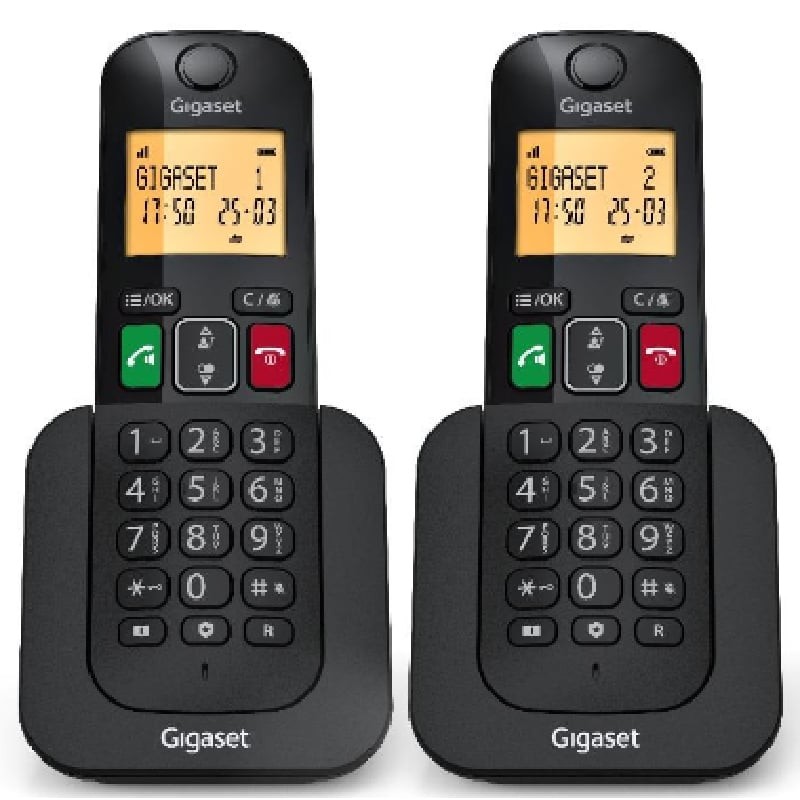 Comprar Teléfono Inalámbrico Gigaset Elemental 400 DUO/ Negro - Ganga Electrónica