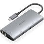 Comprar Docking USB Tipo-C Aisens ASUC-10P050-GR/ 1xDisplayPort/ 1xHDMI 4K/ 1xRJ45/ 2xUSB/ 2xUSB Tipo-C/ 1xUSB Tipo-C PD/ 1xLect