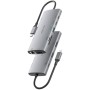 Comprar Docking USB Tipo-C Aisens ASUC-10P050-GR/ 1xDisplayPort/ 1xHDMI 4K/ 1xRJ45/ 2xUSB/ 2xUSB Tipo-C/ 1xUSB Tipo-C PD/ 1xLect