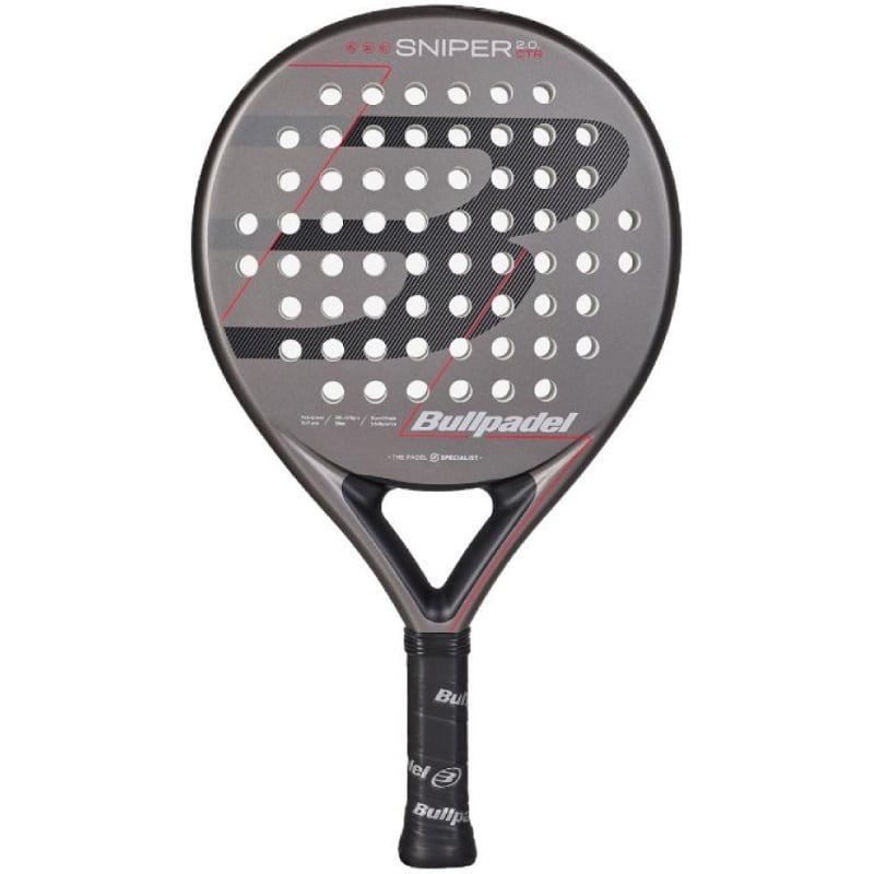 Comprar Pala de Pádel Bullpadel Sniper 2.0 Control 2026/ Gris y Roja - Ganga Electrónica