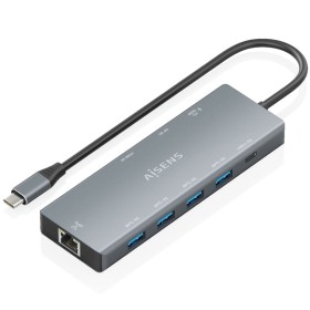 Comprar Docking USB Tipo-C Aisens ASUC-9P051-GR/ 1xDisplayPort/ 1xHDMI 4K/ 4xUSB/ 1xUSB Tipo-C/ 1xRJ45/ 1xUSB Tipo-C PD/ Gris - 