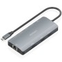 Comprar Docking USB Tipo-C Aisens ASUC-10P052-GR/ 2xHDMI 4K/ 1xRJ45/ 3xUSB/ 1xUSB Tipo-C/ 1xUSB Tipo-C PD/ 1xLector de Tarjetas/